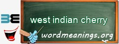 WordMeaning blackboard for west indian cherry